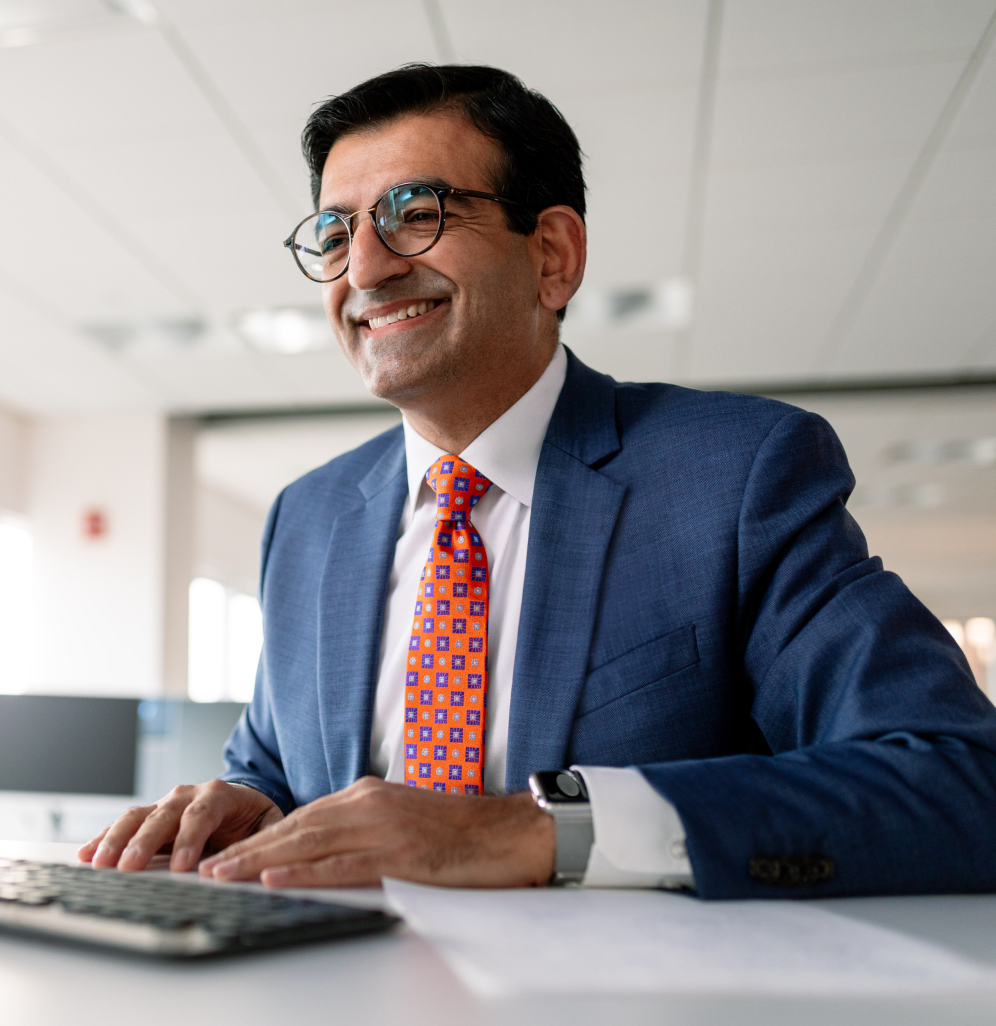 Man using desktop